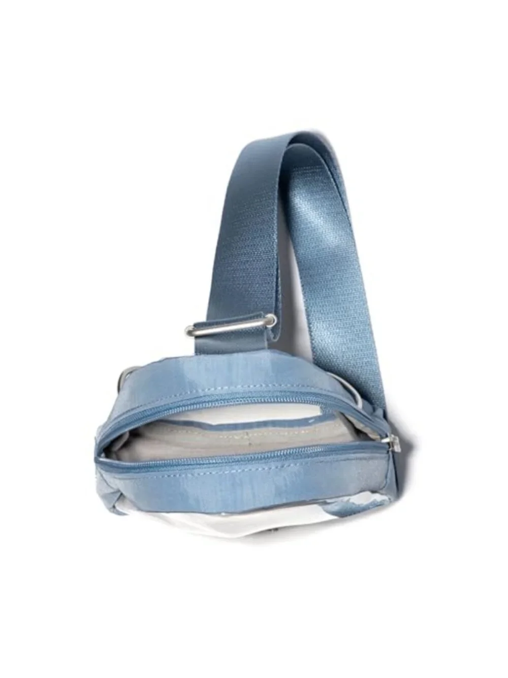 Clear Sling Crossbody Bag Water-Resistant Adjustable Stadium Bag Nylon